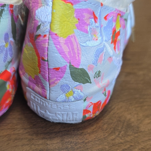 Converse Floral Canvas Sneakers Women's Size 7.5 Pink White - Picture 5 of 16